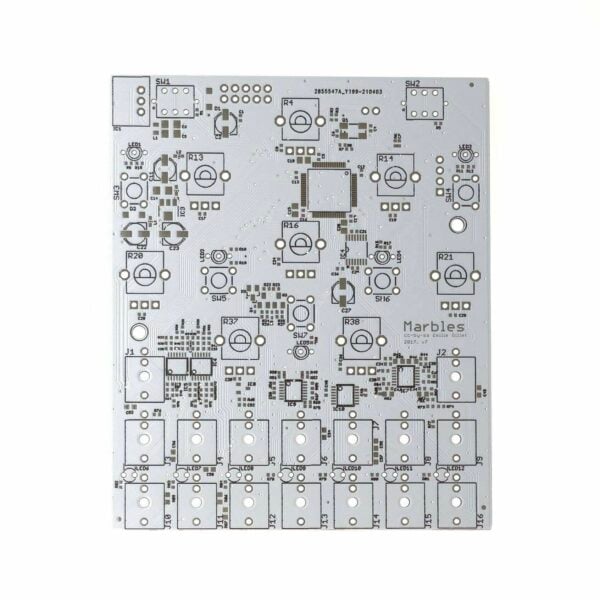 Mutated Marbles PCB on a white background