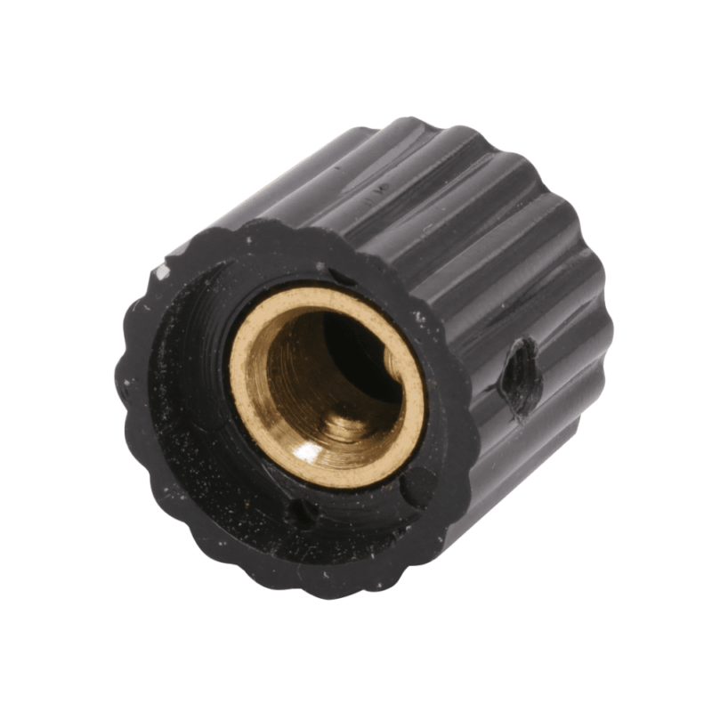 Neve Marconi Knob – Fluted, Round [black] on a white background 4