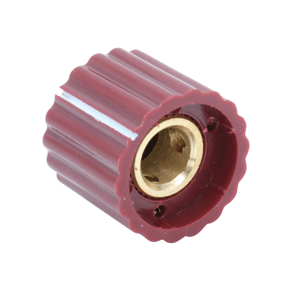 Neve Marconi Knob – Fluted, Round [dark red] on a white background