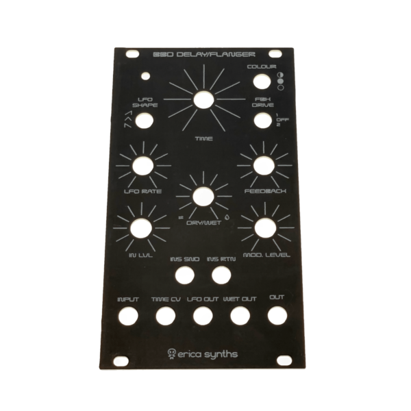 Erica-Synths-BBD-DelayFlanger-Aluminum-Front-Panel-front at Analog Classics