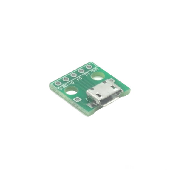 Micro USB Breakout Board/PCB on a white background