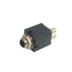 1/4" (6.35mm) Mono Jack - Panel Mount, 3-Pin Solder Lug
