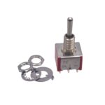 Mini Toggle Switch – DPDT, ON/ON/ON Chrome